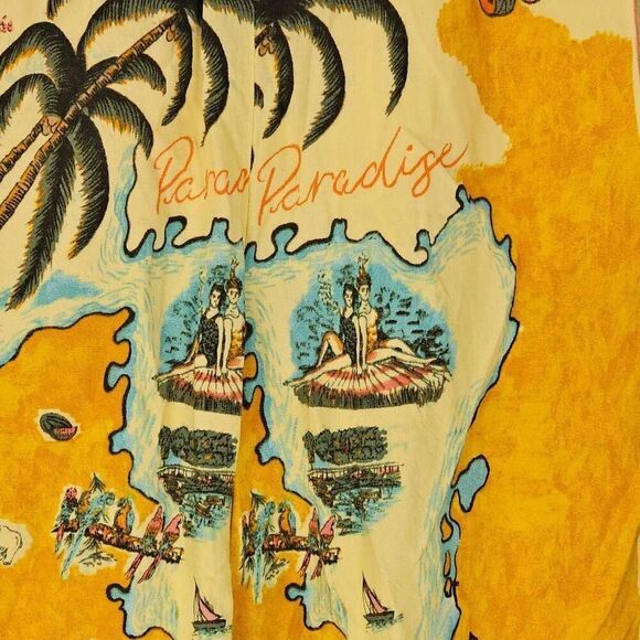 Urban Outfitters Womens Paradise Print High Waisted Longline Shorts Small‎ - Picture 3 of 6